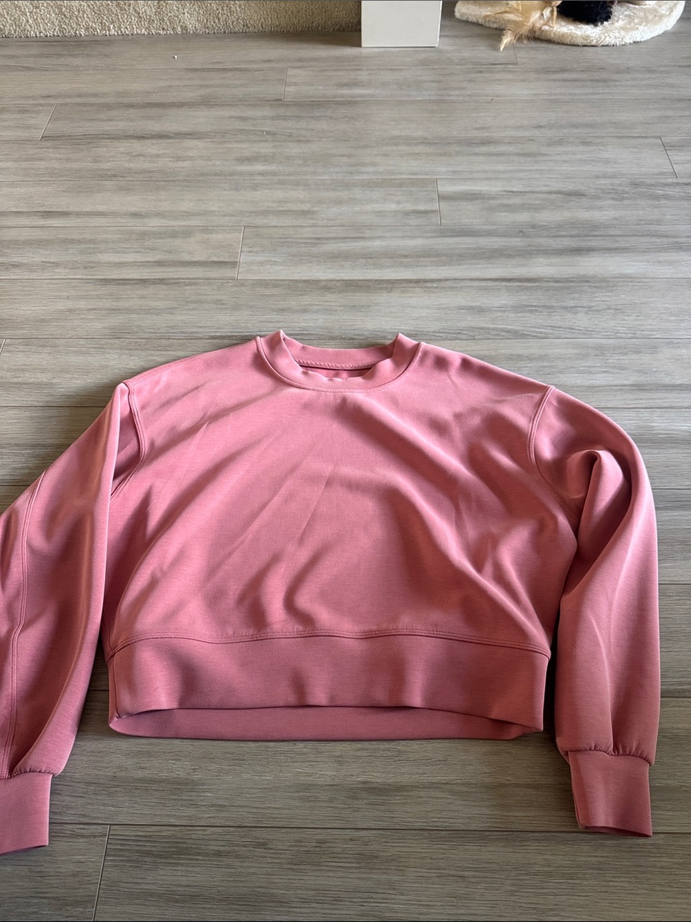 lululemon athletica Rose Pink Cropped Crewneck Sweatshirt